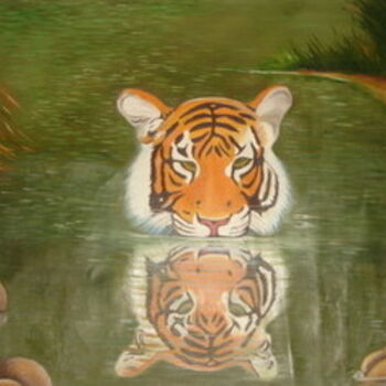 Malerei mit dem Titel "tigre" von Njacques, Original-Kunstwerk