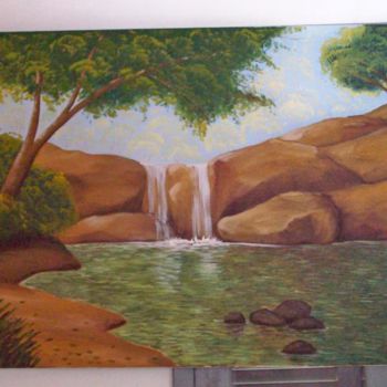 Malerei mit dem Titel "cachoeira" von Njacques, Original-Kunstwerk