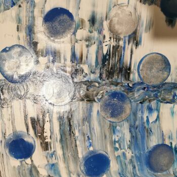 "Bubbles in blue" başlıklı Tablo Njscreative tarafından, Orijinal sanat, Akrilik Ahşap Sedye çerçevesi üzerine monte edilmiş