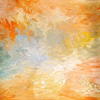 Pittura intitolato "Orange" da Njscreative, Opera d'arte originale, Acrilico Montato su Telaio per barella in legno