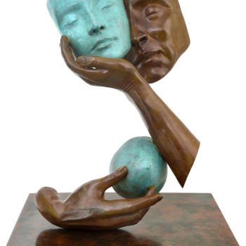Sculpture intitulée "Nous" par Nk, Œuvre d'art originale, Coulage