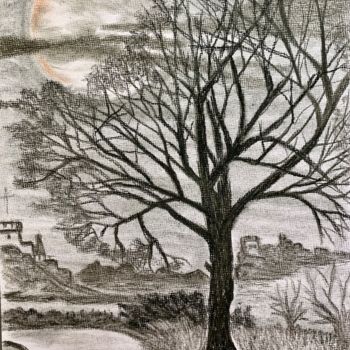 Painting titled "Dreams" by Co-Co Maurer, Original Artwork, Charcoal