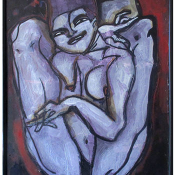 Pittura intitolato "La rosette, ou tu v…" da Valérie Nkogo Ndong, Opera d'arte originale, Collages