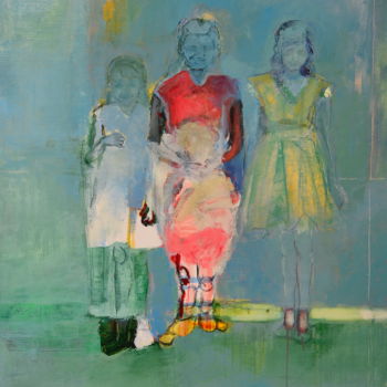 Ζωγραφική με τίτλο "ALBUM DE FAMILLE, D…" από Nathalie Coulon, Αυθεντικά έργα τέχνης, Λάδι