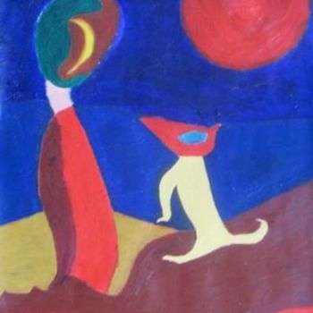 Pintura titulada "Shrift from dog" por Mjr., Obra de arte original