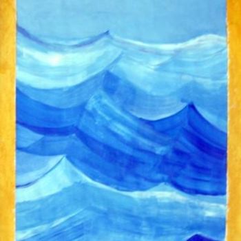 Painting titled "Waves" by Mjr., Original Artwork