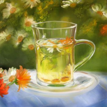 Pittura intitolato "Summer Glass" da Nell Amelkova, Opera d'arte originale, Olio