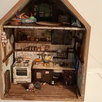 Escultura intitulada "Dirty houses - kitc…" por Noa Art Studio, Obras de arte originais