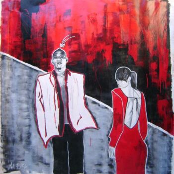 Painting titled "Lord of downtown" by Noa Prytenez, Original Artwork
