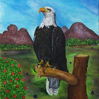 Artist Ezra Zaarur, The Eagle, 30x40 Original