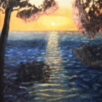 Peinture intitulée "l'aube" par Daniel Nobécourt, Œuvre d'art originale