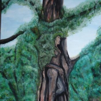 Painting titled "bristelcone pines m…" by Daniel Nobécourt, Original Artwork, Oil
