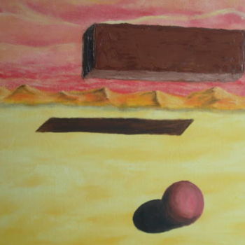 Peinture intitulée "Espace brique" par Daniel Nobécourt, Œuvre d'art originale, Huile