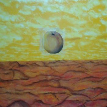 Картина под названием "la pomme" - Daniel Nobécourt, Подлинное произведение искусства, Масло