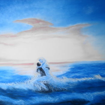 Peinture intitulée "La mer est Amour" par Daniel Nobécourt, Œuvre d'art originale, Autre