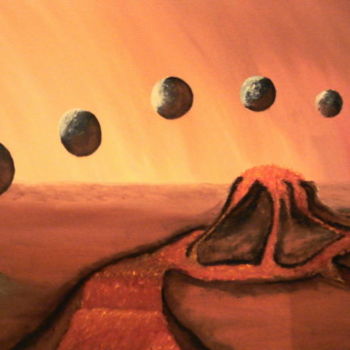 Painting titled "Planètes interplané…" by Daniel Nobécourt, Original Artwork