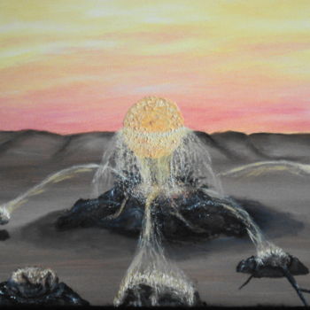 "éruption;planète;" başlıklı Tablo Daniel Nobécourt tarafından, Orijinal sanat, Petrol