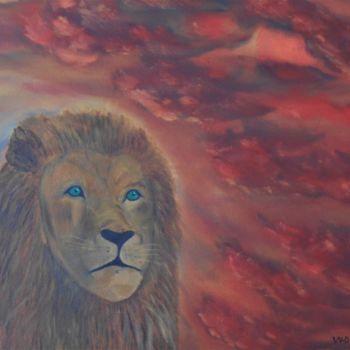 「lion」というタイトルの絵画 W-Dagrouによって, オリジナルのアートワーク, オイル