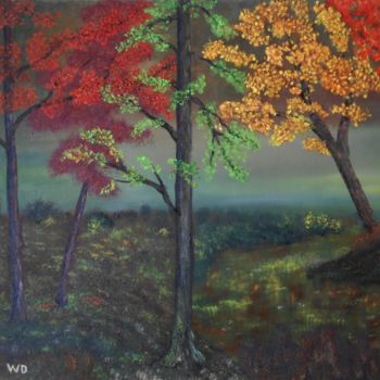 Painting titled "peace and quiet" by W-Dagrou, Original Artwork, Oil