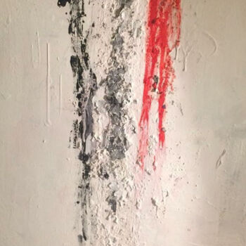 Painting titled "L’appeso 2." by Greta Teveroli, Original Artwork, Chalk Mounted on Wood Stretcher frame