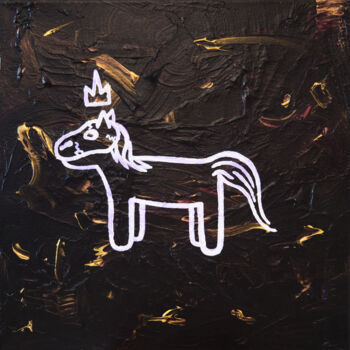 Peinture intitulée "Horse of Death" par Noceda, Œuvre d'art originale, Acrylique