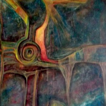 Malerei mit dem Titel "L'arbre Monde" von Noche, Original-Kunstwerk, Acryl