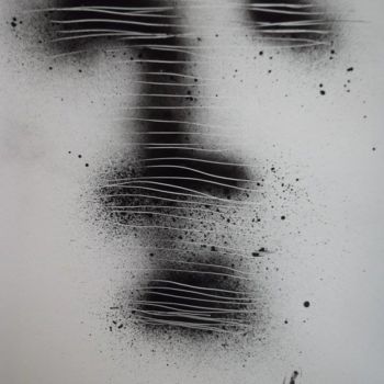 Drawing titled "Quoi donc?" by Noche, Original Artwork, Spray paint