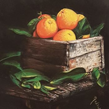 Schilderij getiteld "Oranges.jpg" door Nadia Sheikh, Origineel Kunstwerk, Pastel