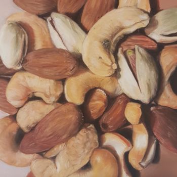 Painting titled "Nuts.jpg" by Nadia Sheikh, Original Artwork, Pastel