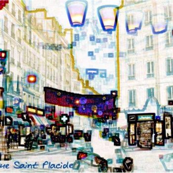 Digitale Kunst mit dem Titel "La rue Saint Placide" von Nodens, Original-Kunstwerk