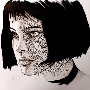 「Mathilda」というタイトルの描画 Art De Noéによって, オリジナルのアートワーク, インク