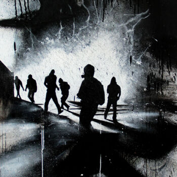 绘画 标题为“Black Night” 由Art De Noé, 原创艺术品, 丙烯