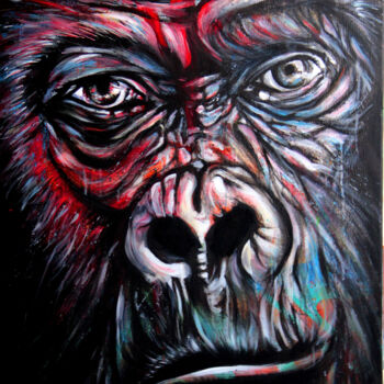 Painting titled "my Gorilla" by Art De Noé, Original Artwork, Acrylic