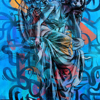 Картина под названием "Angel succeeds" - Art De Noé, Подлинное произведение искусства, Акрил