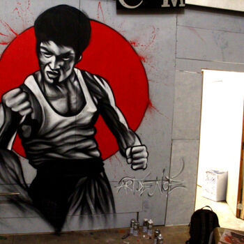 Картина под названием "Bruce Lee" - Art De Noé, Подлинное произведение искусства