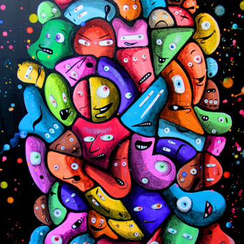 Pintura intitulada "Colors life" por Art De Noé, Obras de arte originais, Acrílico