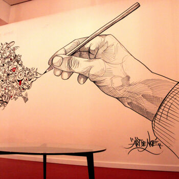 Malerei mit dem Titel "My hand 2" von Art De Noé, Original-Kunstwerk, Acryl