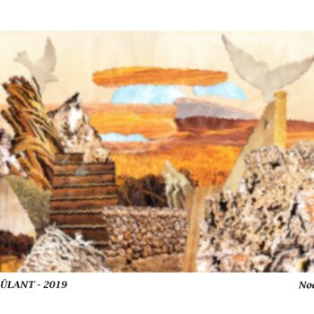 Colagens intitulada "BRULANT" por Noé, Obras de arte originais, Colagens