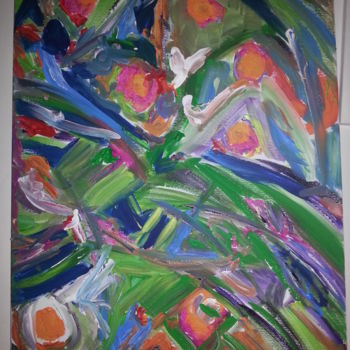 Pittura intitolato "the flowers" da Ap Nouha, Opera d'arte originale, Acrilico