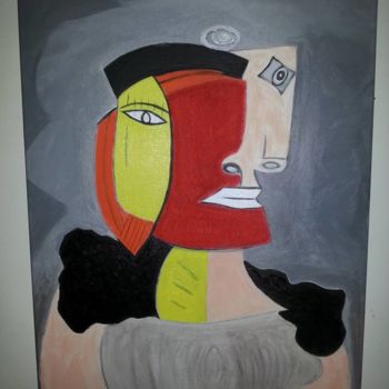 Pittura intitolato "woman face" da Ap Nouha, Opera d'arte originale, Acrilico