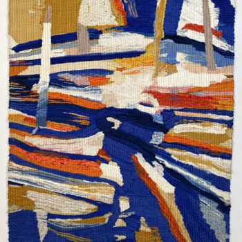 Textile Art με τίτλο "SILLAGE" από Noël Pasquier, Αυθεντικά έργα τέχνης, Ταπισερί