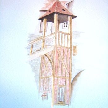 绘画 标题为“tour à Honfleur” 由Noël Barbot, 原创艺术品