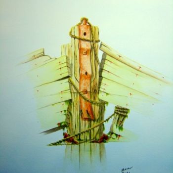 "vieille épave" başlıklı Tablo Noël Barbot tarafından, Orijinal sanat