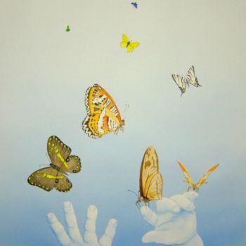 绘画 标题为“jeux d'enfant” 由Noël Barbot, 原创艺术品