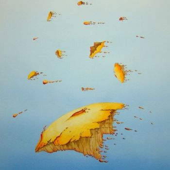 Schilderij getiteld "fusion" door Noël Barbot, Origineel Kunstwerk