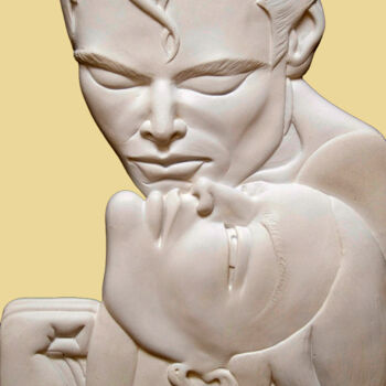 Скульптура под названием "Pasion 2" - Noelia Muriana, Подлинное произведение искусства, Гипс