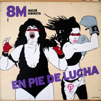 Painting titled "En pie de lucha" by Noelia Muriana, Original Artwork, Acrylic