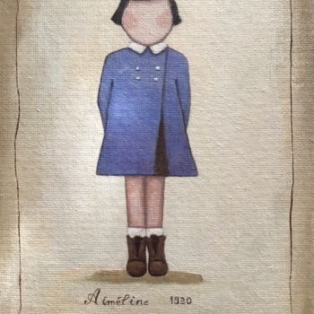 Peinture intitulée "Aiméline 1930 - 978" par Noëlle Lassailly, Œuvre d'art originale, Acrylique