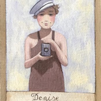 Malerei mit dem Titel "Denise 1930 - 987" von Noëlle Lassailly, Original-Kunstwerk, Acryl
