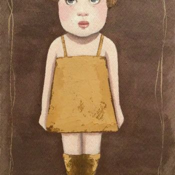 Pintura titulada "Les souliers vernis…" por Noëlle Lassailly, Obra de arte original, Acrílico Montado en Bastidor de camilla…